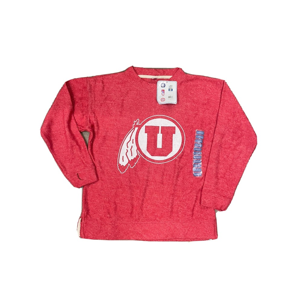 Bottom Drawers Ladies Runway Terry Utah Logo‎ Red Pullover Large